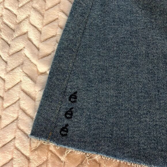 Etica Lucy cutoff denim mini skirt size 28 - Picture 11 of 12